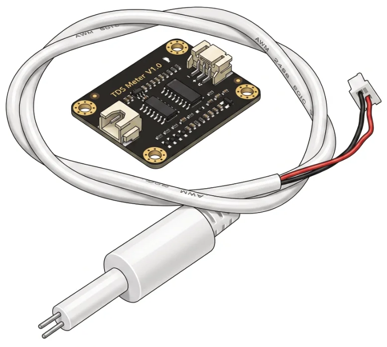 EC-Wert messen mit Arduino UNO 2 Analoger TDS/EC-Sensor mit Messmodul und Elektrode
